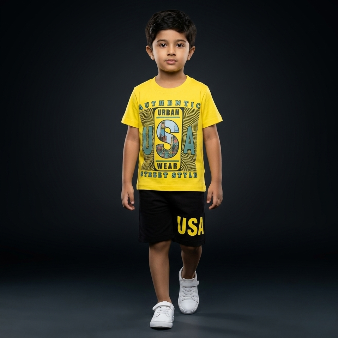 Kids Cotton T-Shirt & Shorts Set – Summer Toddler Outfit