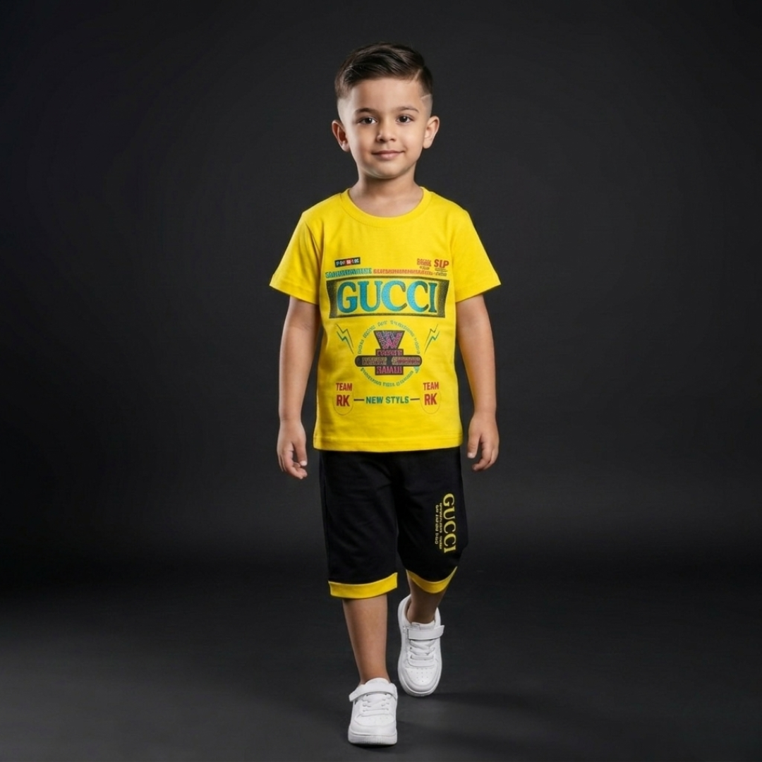 Kids Cotton T-Shirt & Shorts Set – Summer Toddler Outfit