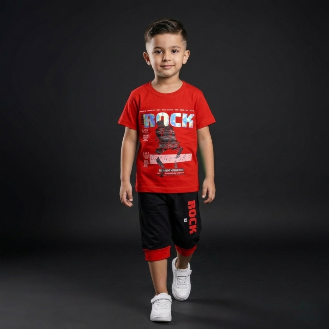 Kids Cotton T-Shirt & Shorts Set – Summer Toddler Outfit
