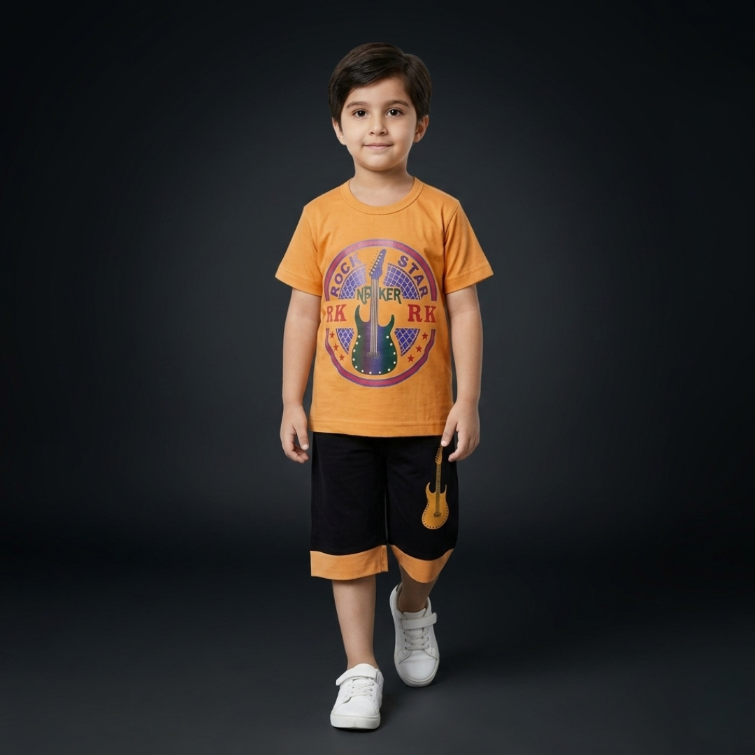 Kids Cotton T-Shirt & Shorts Set – Summer Toddler Outfit