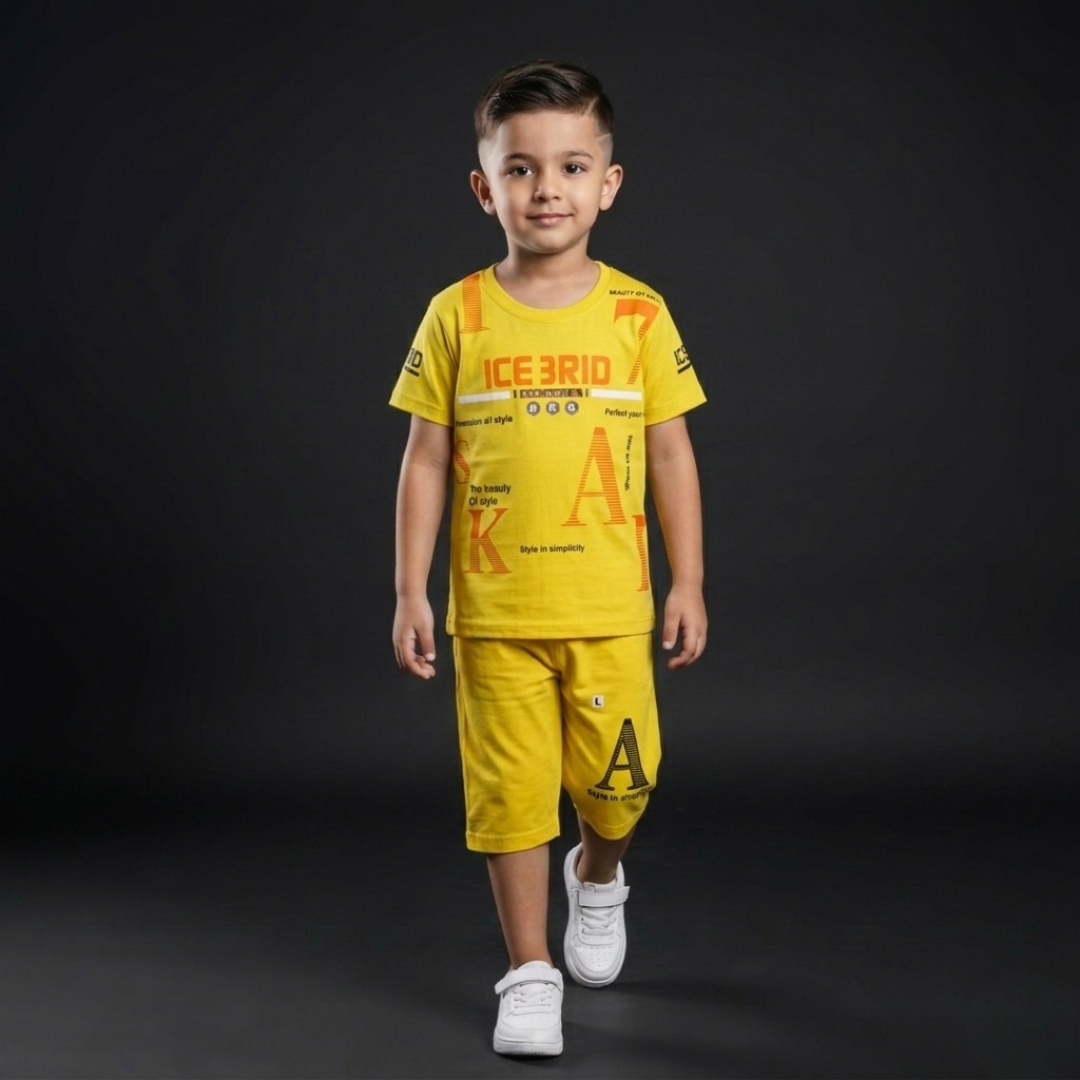 Kids Cotton T-Shirt & Shorts Set – Summer Toddler Outfit