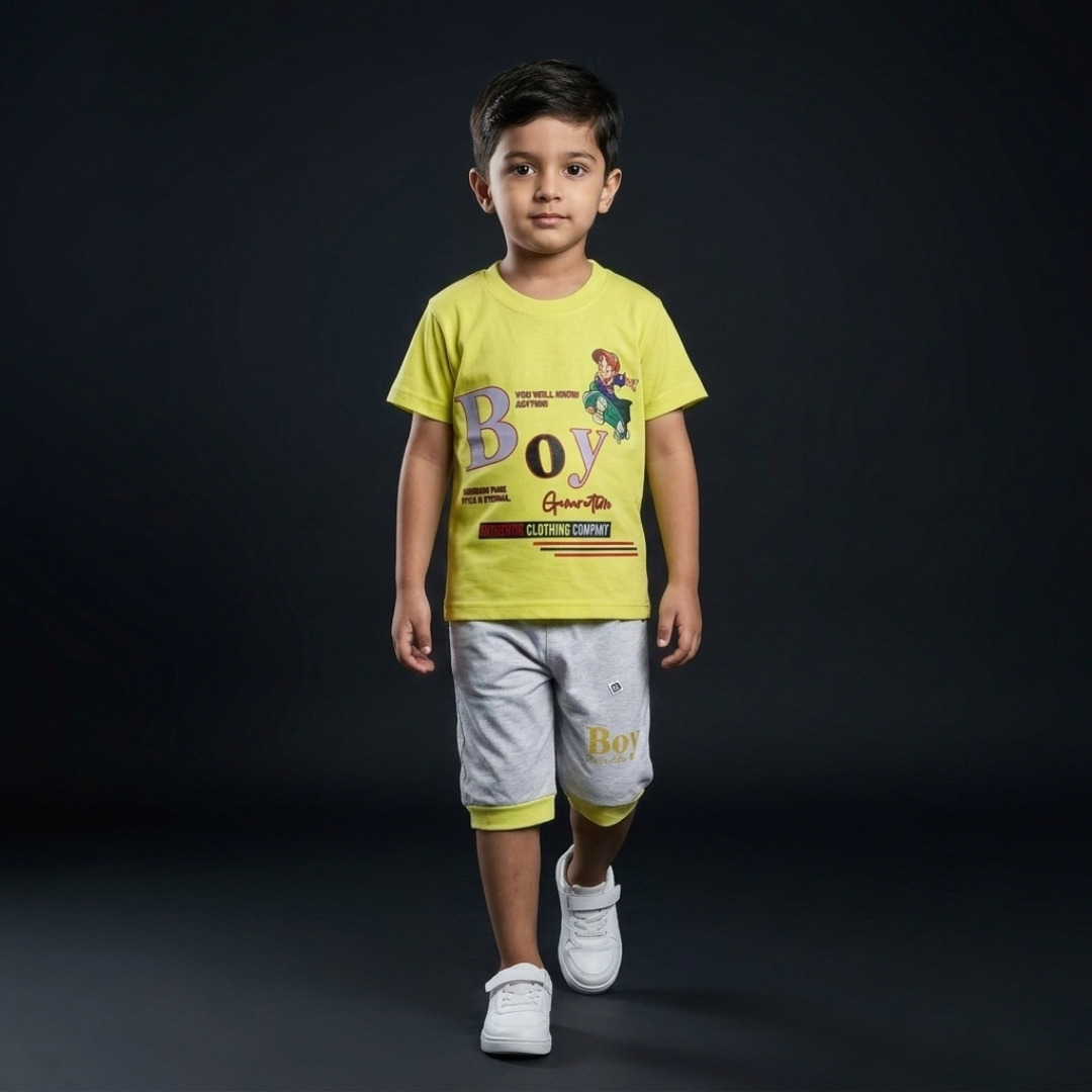 Kids Cotton T-Shirt & Shorts Set – Summer Toddler Outfit