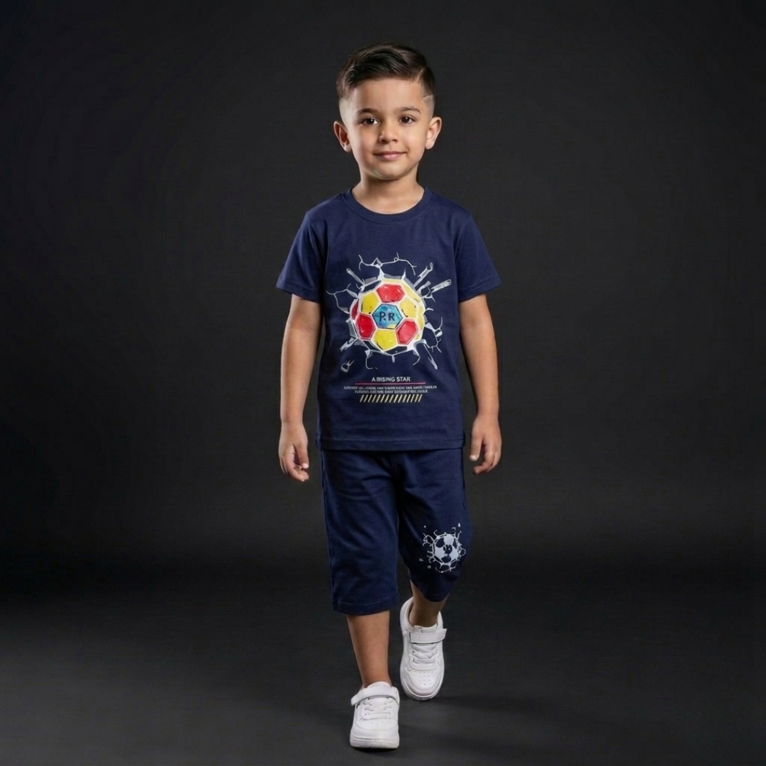 Kids Cotton T-Shirt & Shorts Set – Summer Toddler Outfit