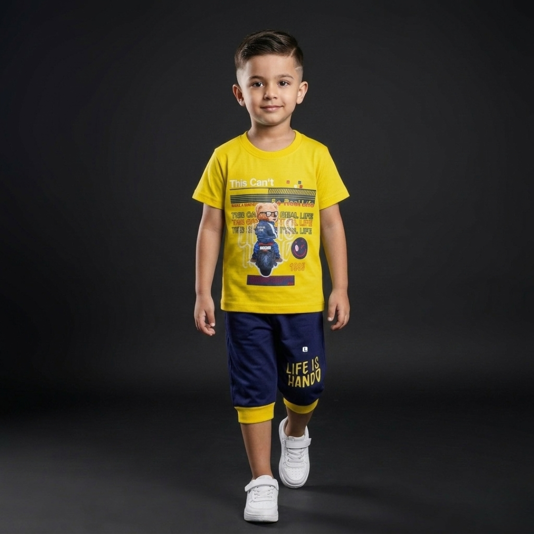 Kids Cotton T-Shirt & Shorts Set – Summer Toddler Outfit