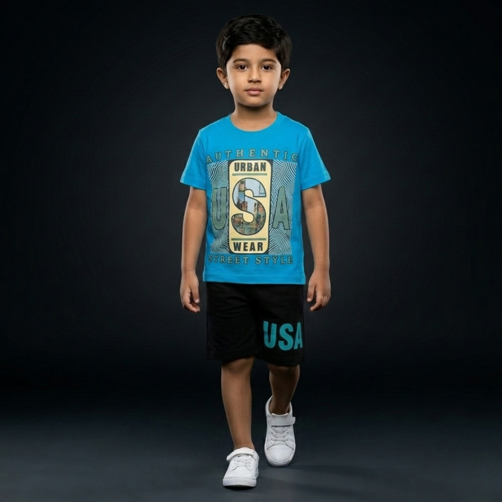 Kids Cotton T-Shirt & Shorts Set – Summer Toddler Outfit