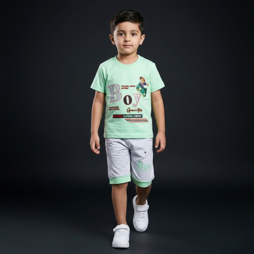 Kids Cotton T-Shirt & Shorts Set – Summer Toddler Outfit
