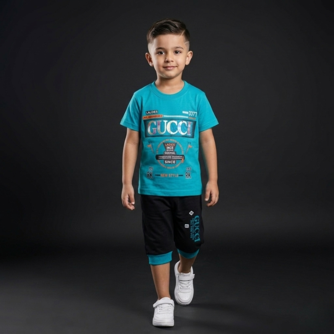 Kids Cotton T-Shirt & Shorts Set – Summer Toddler Outfit