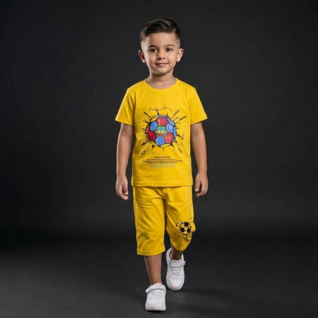 Kids Cotton T-Shirt & Shorts Set – Summer Toddler Outfit