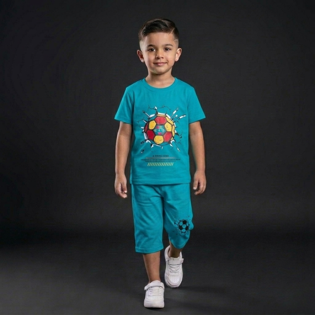 Kids Cotton T-Shirt & Shorts Set – Summer Toddler Outfit