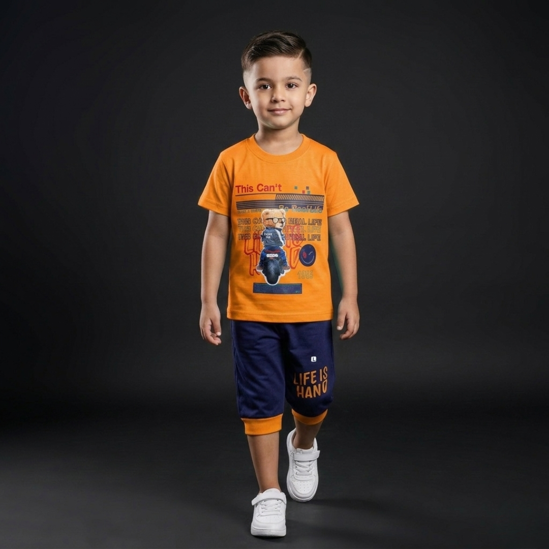 Kids Cotton T-Shirt & Shorts Set – Summer Toddler Outfit